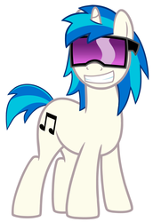 Size: 1600x2325 | Tagged: safe, artist:evilfrenzy, dj pon-3, vinyl scratch, pony, unicorn, g4, record scrape, rule 63, solo, sunglasses, vector, visor sunglasses