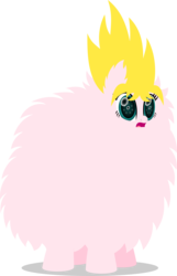 Size: 2242x3492 | Tagged: safe, artist:zacatron94, oc, oc only, oc:fluffle puff, dragon ball, high res, lineless, solo, super saiyan