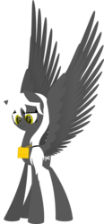 Size: 2034x4398 | Tagged: safe, artist:zacatron94, oc, oc only, oc:captain white, best pony, impossibly large wings, lineless, plaque, solo