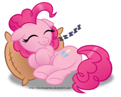 Size: 1024x822 | Tagged: safe, artist:aleximusprime, pinkie pie, earth pony, pony, g4, butt, cute, diapinkes, female, plot, simple background, sleeping, solo, transparent background