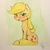 Size: 1832x1831 | Tagged: safe, artist:captainpudgemuffin, part of a set, applejack, earth pony, pony, g4, blushing, female, freckles, mare, pudge's pretty pouting ponies, solo, tongue out, traditional art, unamused