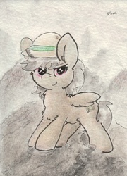 Size: 686x954 | Tagged: safe, artist:slightlyshade, daring do, bird pone, g4, female, solo, traditional art, volcano