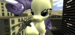 Size: 1280x600 | Tagged: safe, rarity, pony, g4, 3d, giant pony, giantess, gmod, macro