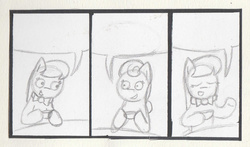 Size: 1404x826 | Tagged: safe, artist:bobthedalek, bon bon, octavia melody, sweetie drops, earth pony, pony, g4, sketch, wip