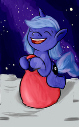Size: 1024x1649 | Tagged: safe, artist:parassaux, princess luna, g4, bouncy ball, female, filly, happy, moon, solo, space, space hopper, woona