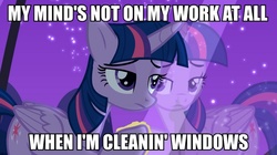 Size: 895x500 | Tagged: safe, screencap, twilight sparkle, alicorn, pony, g4, george formby, image macro, meme, song reference, twilight sparkle (alicorn), window