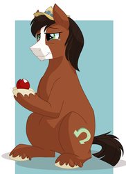 Size: 1440x1980 | Tagged: safe, artist:itstaylor-made, trouble shoes, earth pony, pony, appleoosa's most wanted, g4, clown nose, crying, cute, male, red nose, solo, stallion, troublebetes, unshorn fetlocks