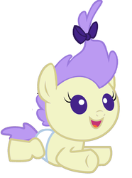 Size: 1504x2024 | Tagged: safe, artist:3d4d, cream puff, pony, g4, baby, baby pony, diaper, female, filly, foal, simple background, solo, white background