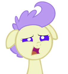 Size: 900x980 | Tagged: safe, artist:3d4d, cream puff, pony, g4, baby, baby pony, simple background, solo, white background, worried