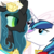 Size: 1024x1024 | Tagged: safe, artist:dtkraus, princess celestia, queen chrysalis, shining armor, alicorn, changeling, changeling queen, pony, unicorn, a canterlot wedding, g4, alternate hairstyle, bedroom eyes, eye contact, female, male, marriage, role reversal, ship:shining chrysalis, shipping, simple background, smiling, straight, transparent, transparent background, wedding