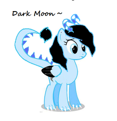 Size: 403x414 | Tagged: safe, artist:moonrose10, oc, oc only, oc:dark moon, dragon, pony, solo