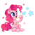 Size: 1000x1000 | Tagged: safe, artist:ipun, pinkie pie, g4, blowing bubbles, bubble, cute, diapinkes, female, heart, heart eyes, hoof hold, open mouth, simple background, sitting, solo, transparent background, wingding eyes