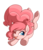 Size: 2617x3025 | Tagged: safe, artist:saber-panda, pinkie pie, earth pony, pony, g4, cute, diapinkes, female, high res, mare, one eye closed, simple background, solo, tongue out, transparent background, underhoof, wink