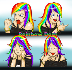 Size: 1533x1472 | Tagged: artist needed, safe, rainbow dash, human, g4, humanized