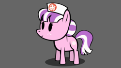 Size: 1920x1080 | Tagged: safe, artist:yoshigreenwater, nurse sweetheart, g4, adobe flash, female, paper mario, paper pony, smiling, solo, style emulation, vector