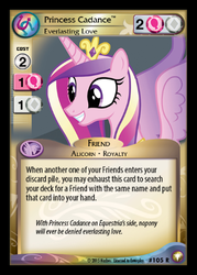 Size: 358x500 | Tagged: safe, enterplay, princess cadance, alicorn, pony, equestrian odysseys, g4, my little pony collectible card game, card, ccg, female, mare, smiling, solo