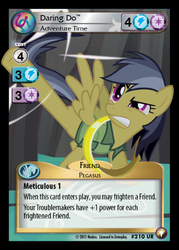 Size: 358x500 | Tagged: safe, daring do, pegasus, pony, daring don't, g4, card, ccg, enterplay, equestrian odysseys, female, gritted teeth, mare, rings of scorchero, solo, underhoof