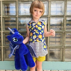 Size: 635x637 | Tagged: safe, princess luna, human, g4, build-a-bear, irl, irl human, photo, plushie, target demographic