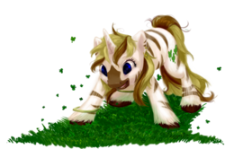 Size: 1185x785 | Tagged: safe, artist:enigmatia, oc, oc only, oc:lucky stripes, zebracorn, solo