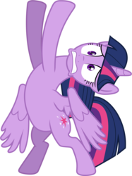 Size: 5231x7000 | Tagged: safe, artist:kishmond, twilight sparkle, alicorn, pony, g4, three's a crowd, .ai available, absurd resolution, bipedal, carrying, female, mare, simple background, solo, transparent background, twilight sparkle (alicorn), vector
