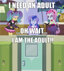 Size: 854x954 | Tagged: safe, screencap, pixel pizazz, princess luna, vice principal luna, violet blurr, equestria girls, g4, my little pony equestria girls: friendship games, photo finished, didn't think this through, i am an adult, i need an adult, luna's office, oh crap face, subverted meme