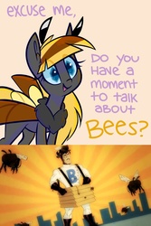 Size: 850x1270 | Tagged: safe, oc, oc only, oc:hexferry, bee, mothpony, original species, dr bees, exploitable, harry partridge