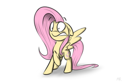 Size: 1800x1200 | Tagged: safe, artist:flamethegamer, fluttershy, g4, female, scared, solo