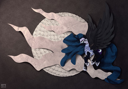 Size: 1600x1123 | Tagged: safe, artist:flutterrex, nightmare moon, alicorn, pony, g4, armor, digital art, female, moon, solo