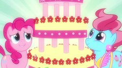 Size: 1280x720 | Tagged: safe, screencap, cup cake, pinkie pie, g4, mmmystery on the friendship express, marzipan mascarpone meringue madness