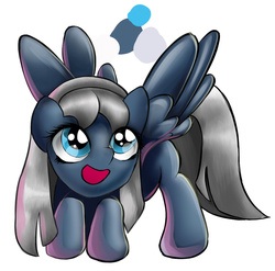 Size: 899x889 | Tagged: safe, artist:windust, night glider, g4, cute, excited, female, filly, glideabetes, reference sheet, solo, spread wings, surprised, younger