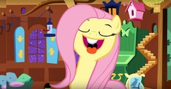Size: 1280x666 | Tagged: safe, screencap, fluttershy, g4, stare master, animation error, faic, female, great moments in animation, solo