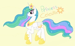 Size: 1280x800 | Tagged: safe, artist:php62, princess celestia, alicorn, pony, g4, chest fluff, female, fluffy, mare, raised hoof, solo, sparkles