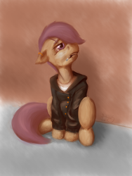 Size: 2400x3200 | Tagged: safe, artist:badunius, scootaloo, g4, cigarette, female, high res, older, smoking, solo