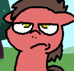 Size: 583x563 | Tagged: safe, artist:pokehidden, oc, oc only, oc:big brian, pony, banned from equestria daily, spoiler:banned from equestria daily 1.5, reaction image, solo