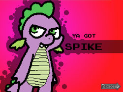 Size: 919x684 | Tagged: safe, artist:pokehidden, spike, dragon, banned from equestria daily, g4, spoiler:banned from equestria daily 1.5, implied bisexual, implied gay, male, solo, splash art, ya got