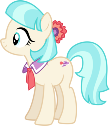 Size: 6000x6839 | Tagged: safe, artist:chainchomp2, coco pommel, earth pony, pony, g4, rarity takes manehattan, absurd resolution, female, inverted mouth, mare, simple background, smiling, solo, transparent background, vector