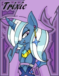 Size: 788x1013 | Tagged: safe, artist:glitched-moonveil, trixie, anthro, g4, female, solo