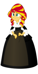 Size: 600x1165 | Tagged: safe, artist:queencold, sunset shimmer, equestria girls, g4, clothes, dress, dutch, female, netherlands, simple background, solo, transparent background