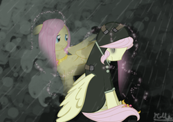 Size: 2480x1754 | Tagged: safe, artist:shadyhorseman, fluttershy, g4, butterscotch, element of kindness, rule 63, sad