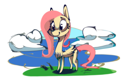 Size: 4282x2730 | Tagged: safe, artist:alumx, fluttershy, pegasus, pony, g4, female, mare, smiling, solo