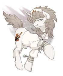 Size: 1004x1200 | Tagged: safe, artist:koviry, oc, oc only, oc:lame flyleaf, pony, unicorn, bandage, nurse, solo