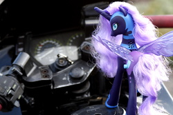 Size: 2000x1333 | Tagged: safe, nightmare moon, ask bikemare moon, g4, brushable, irl, photo, solo, toy, tumblr