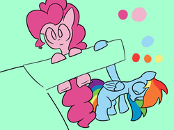 Size: 550x412 | Tagged: safe, artist:ntheping, pinkie pie, rainbow dash, g4