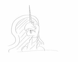 Size: 1280x1025 | Tagged: safe, artist:ntheping, princess luna, g4, female, sketch, solo