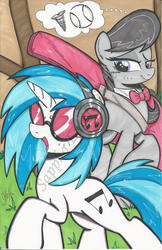 Size: 1205x1862 | Tagged: safe, artist:ponygoddess, dj pon-3, octavia melody, vinyl scratch, g4, thought bubble, watermark