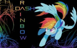 Size: 1152x720 | Tagged: safe, artist:dj-tavistar, rainbow dash, g4, blushing, female, mare, solo, text, wallpaper