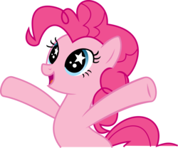 Size: 5411x4507 | Tagged: safe, artist:pegasisterfireboom, pinkie pie, g4, absurd resolution, female, simple background, solo, starry eyes, transparent background, vector
