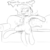 Size: 1000x1000 | Tagged: safe, artist:khorme, oc, oc only, oc:amber rose (thingpone), oc:thingpone, armpits, belly button, couch, creepy, grayscale, monochrome, sketch, solo, speech bubble, tentacle tongue