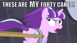 Size: 522x293 | Tagged: safe, edit, edited screencap, screencap, starlight glimmer, g4, the cutie map, and that's terrible, angry, butt, cart, dialogue, female, image macro, lex luthor, meme, plot, running, solo, text, yelling
