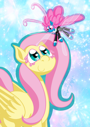 Size: 569x800 | Tagged: safe, artist:alittleofsomething, fluttershy, seabreeze, breezie, g4, female, male